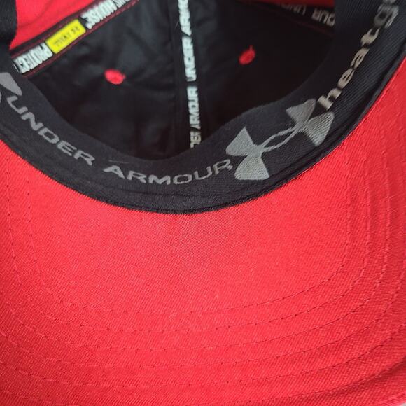 Utah Utes Under Armour Red Hat, Adjustable Collegiate Sporty Outdoor Heat Gear - Picture 2 of 7